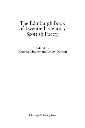 The Edinburgh Book of Twentieth-Century Scottish Poetry