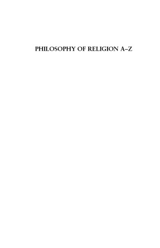 Philosophy of Religion A–Z