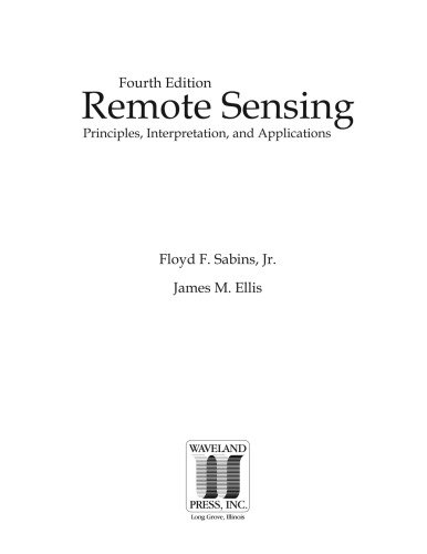 Remote sensing : principles, interpretation, and applications