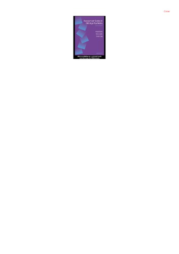 Assessment Scales in Old Age Psychiatry, Second Edition