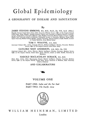 India and the Far East. A Geography of Disease and Sanitation