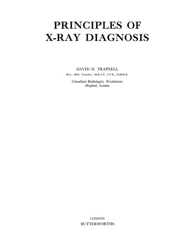 Principles of X-ray Diagnosis