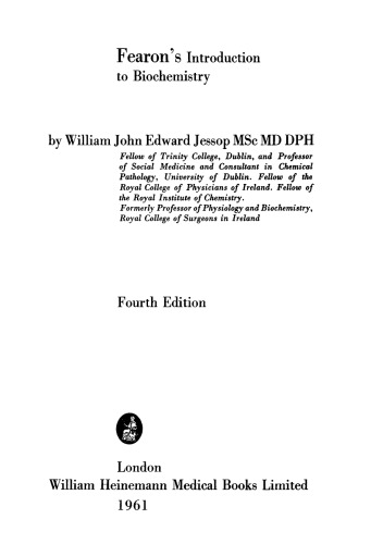 Fearon's Introduction to Biochemistry