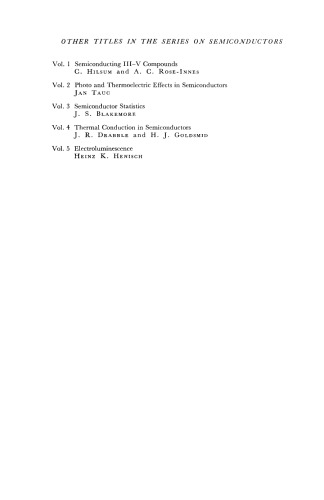 Imperfections and Active Centres in Semiconductors