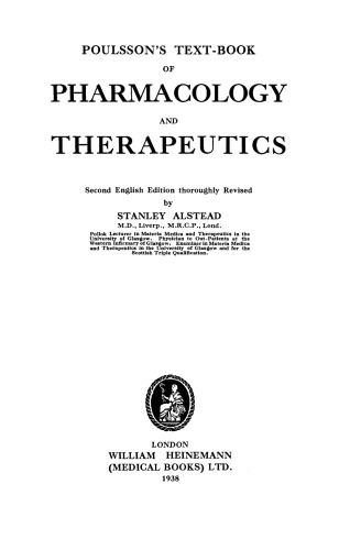 Poulsson's Text-book of Pharmacology and Therapeutics