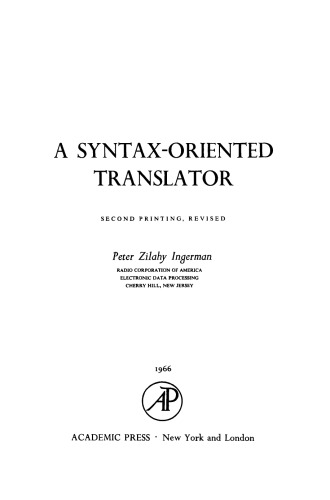 A Syntax-Oriented Translator