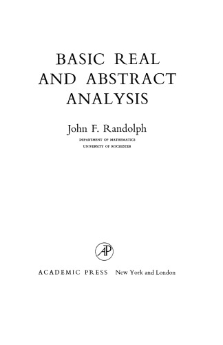 Basic Real and Abstract Analysis