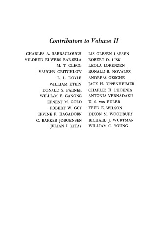 Neuroendocrinology. Volume II