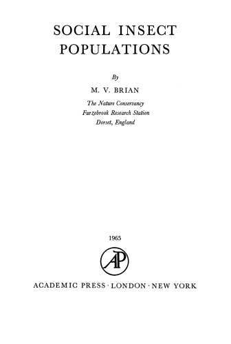 Social Insect Populations