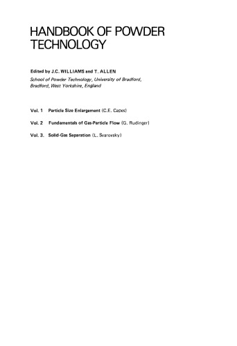 Handbook of powder technology: Solid-Gas Separation