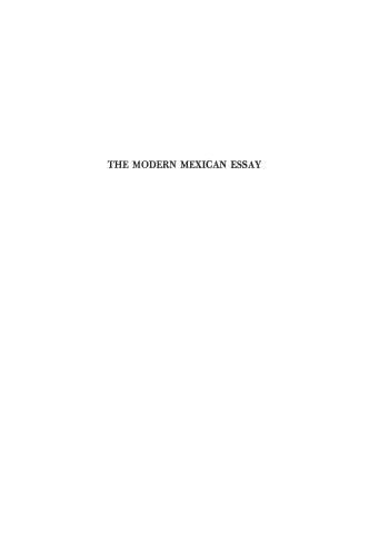 The Modern Mexican Essay
