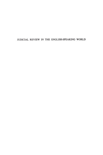 Judicial Review in the English-speaking World