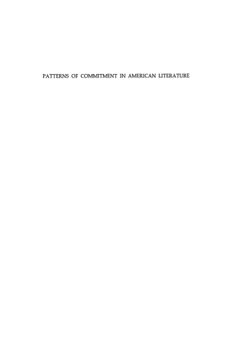 Patterns of Commitment in American Literature