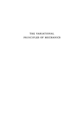 The Variational Principles of Mechanics