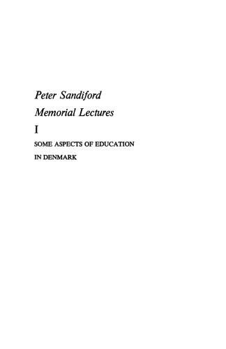 Some Aspects of Education in Denmark