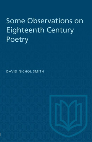 Some Observations on Eighteenth Century Poetry