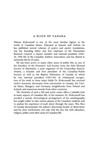 A Slice of Canada: Memoirs