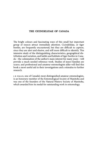 The Cicindelidae of Canada