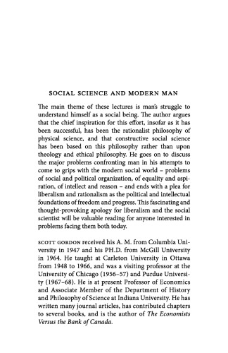 Social Science and Modern Man: Alan B. Plaunt Memorial Lectures 1969