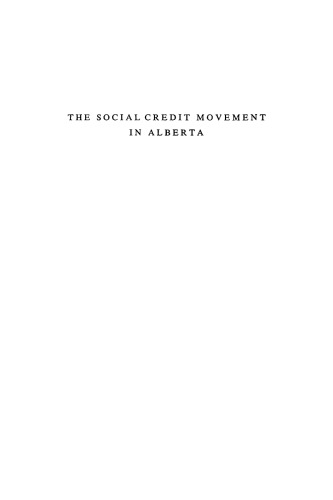 The Social Credit Movement in Alberta