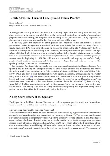 Family Medicine: Principles and Practice