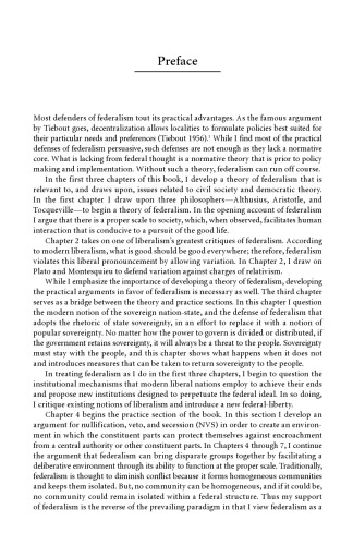 Federalism: A Normative Theory and its Practical Relevance