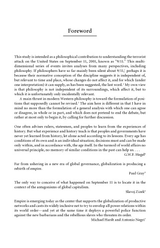 Before and After 9/11: A Philosophical Examination of Globalization, Terror, and History