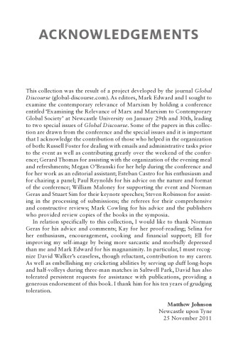 The Legacy of Marxism: Contemporary Challenges, Conflicts and Developments