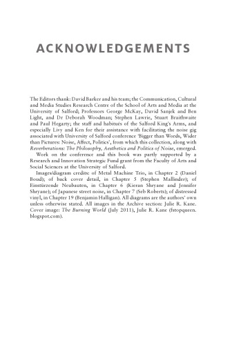 Resonances: Noise and Contemporary Music
