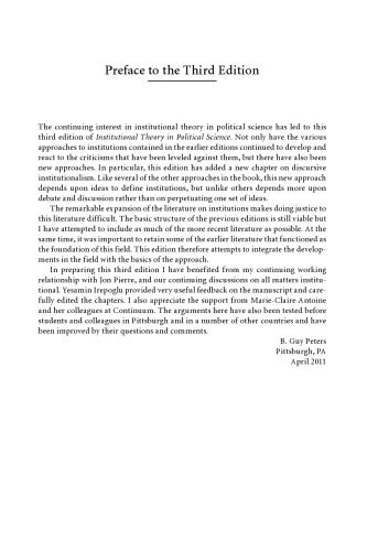 Institutional Theory in Political Science: The New Institutionalism