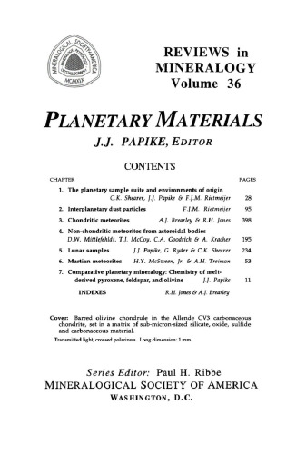 Planetary Materials