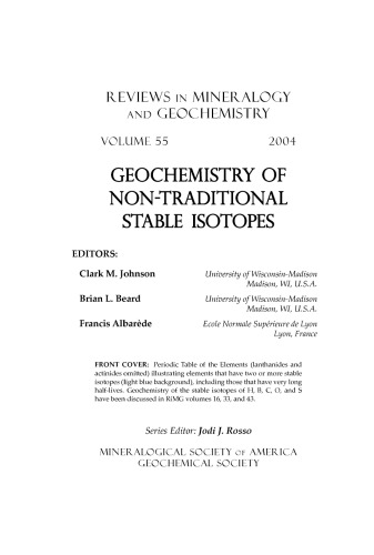 Geochemistry of Non-Traditional Stable Isotopes
