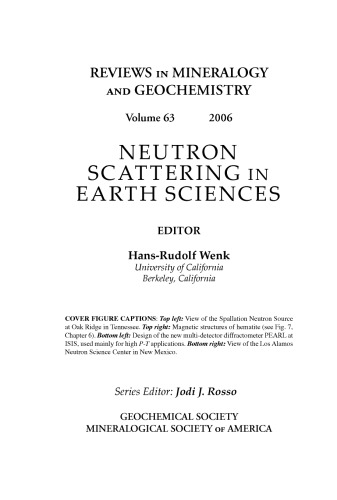 Neutron Scattering in Earth Sciences