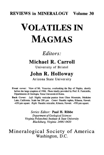 Volatiles in Magmas