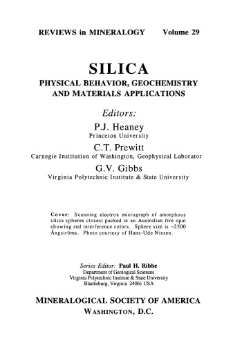 Silica: Physical Behavior, Geochemistry, and Materials Applications
