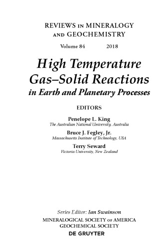 High Temperature Gas-Solid Reactions in Earth and Planetary Processes