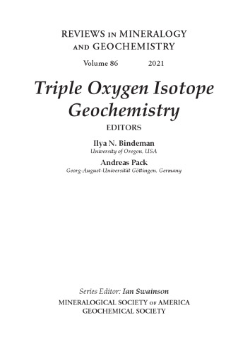 Triple Oxygen Isotope Geochemistry
