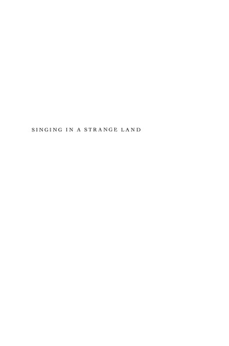 Singing in a Strange Land: A Jewish American Poetics