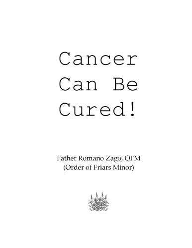 Cancer Can Be Cured (aloe vera)