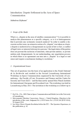 Dispute Settlement in the Area of Space Communication Volume 02: 2nd Luxembourg Workshop on Space and Satellite Communication Law