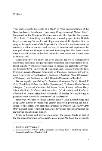 The Implementation of the New Insolvency Regulation: Improving Cooperation and Mutual Trust