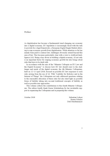 Liability for Artificial Intelligence and the Internet of Things: Münster Colloquia on EU Law and the Digital Economy IV