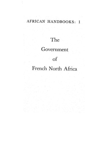 The Government of French North Africa