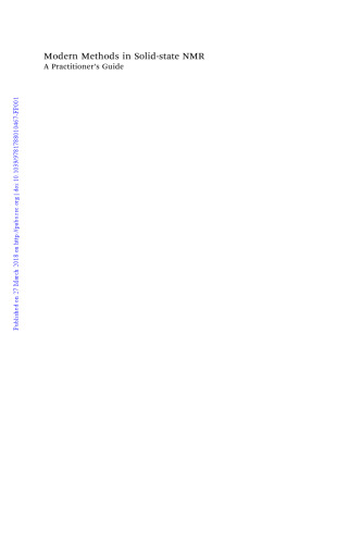 Modern methods in solid-state NMR: a practitioner's guide