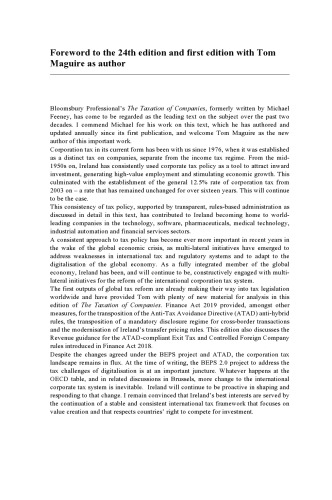 The Taxation of Companies 2021