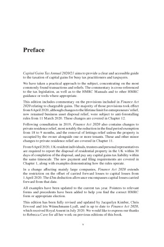 Capital Gains Tax 2020/21