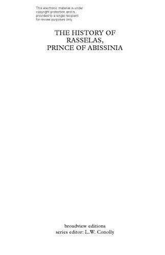 The History of Rasselas, Prince of Abissinia