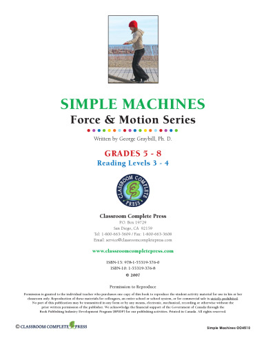 Simple Machines Gr. 5-8