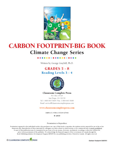 Carbon Footprint Big Book Gr. 5-8
