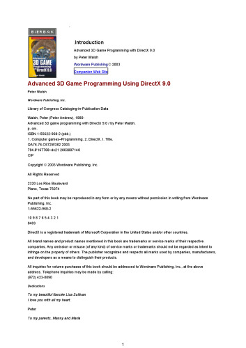 Advanced 3D Game Programming with DirectX 9.0